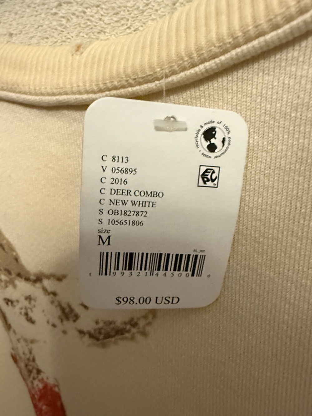 We The Free Cream Pullover with Subtle Graphic DetailFree People Graphic Camden - Picture 4 of 4